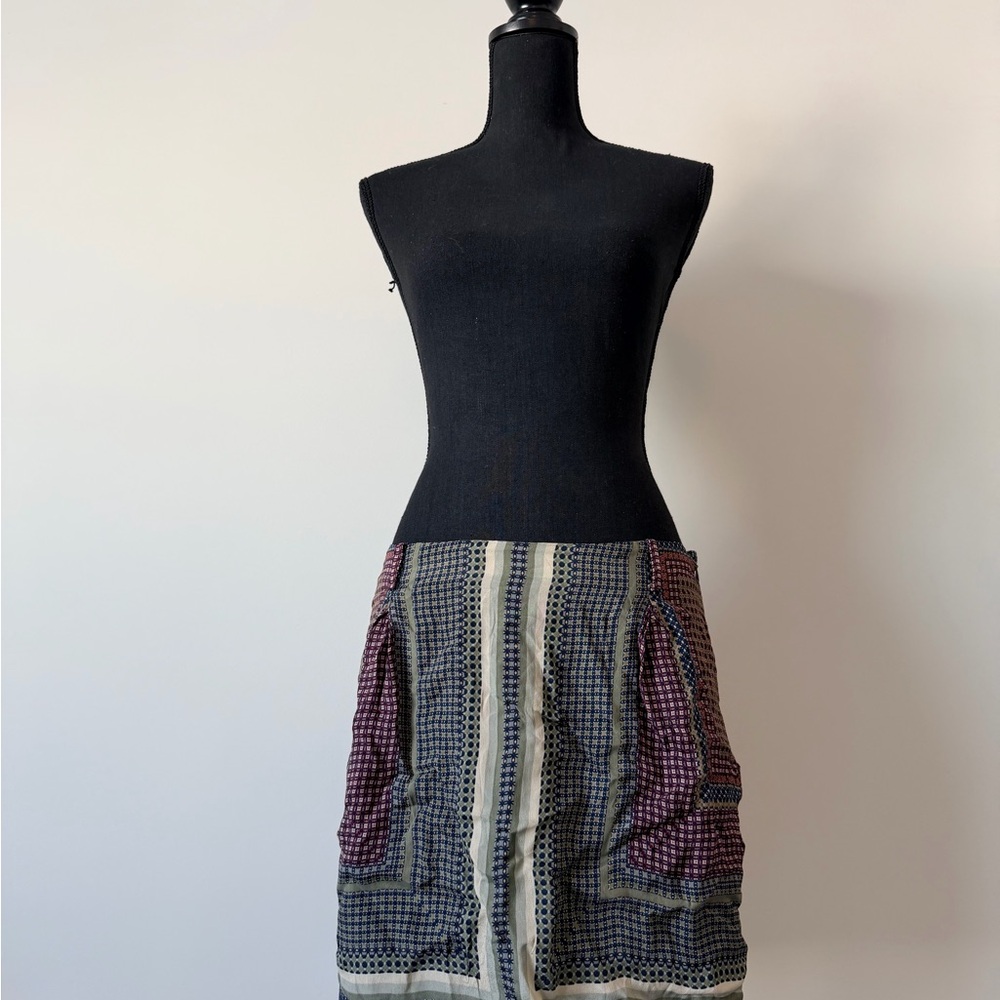 Massimo Dutti Black and Red Mini Skirt